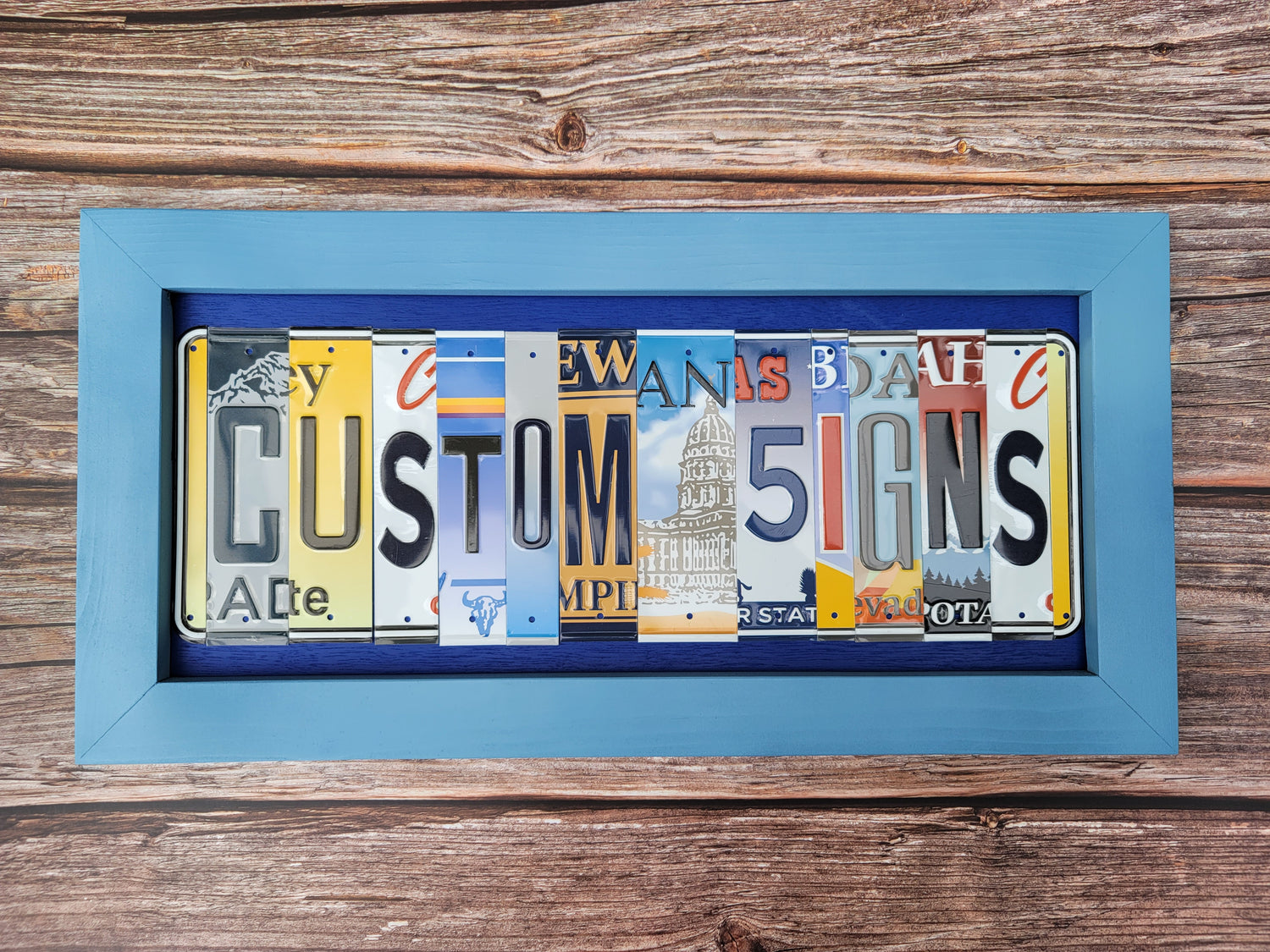 License Plate Letter Signs