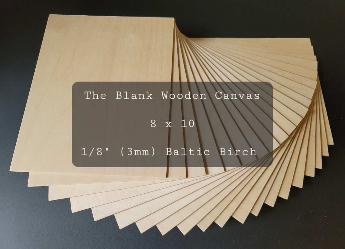 1/8" (3mm) 8 x 10 Baltic Birch Blanks - 20 Pack