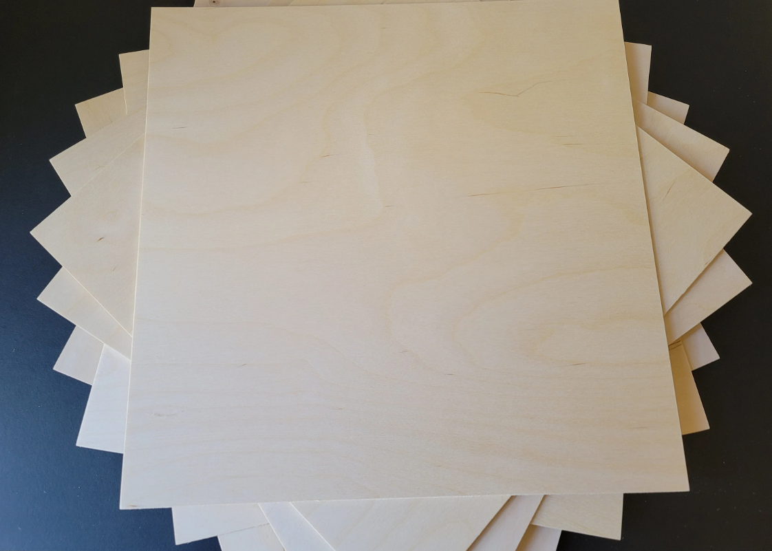 Sheet Stock, Russian Birch Plywood, 12 x 20 x 1/8