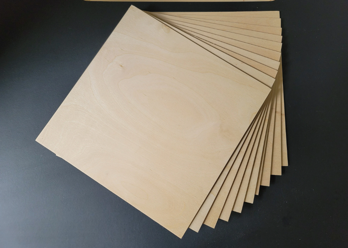 3mm, 1/8 x 8 x 8 Unfinished Baltic Birch plywood sheets