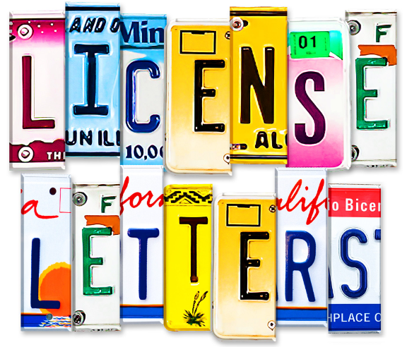 License Plate Letters